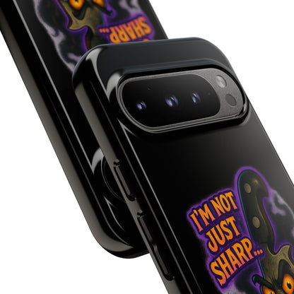 Knife Graphic Phone Case — "I'm Not Just Sharp... I'm Psycho-Sharp" Horror Phone Cover