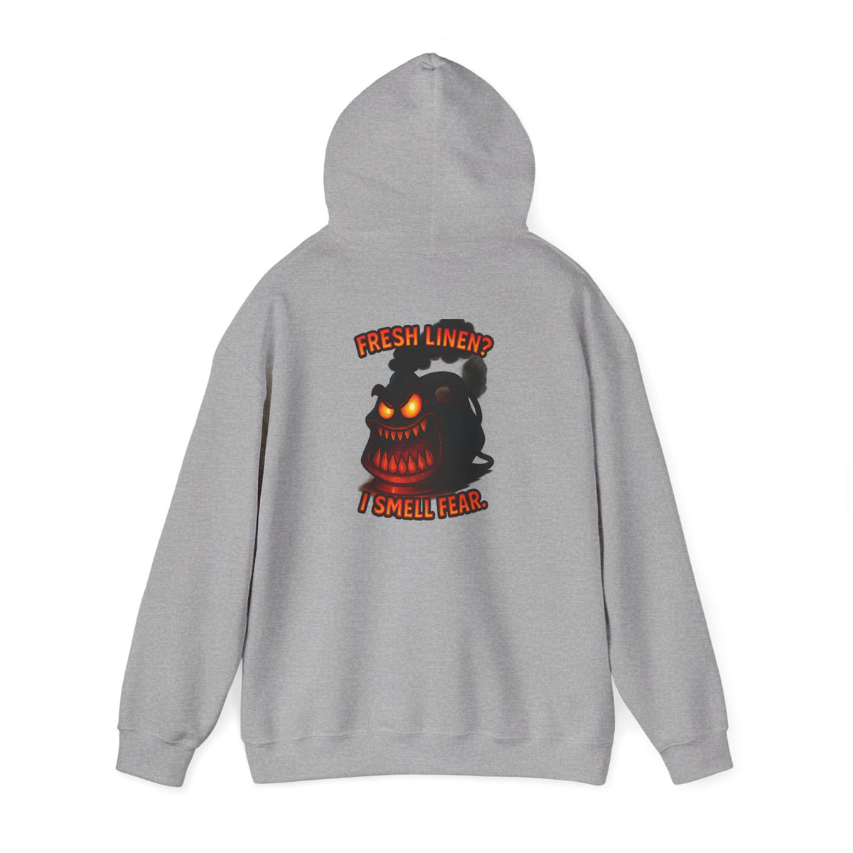 Horror Hoodie — 'Freshly Blended I Smell Fear' Graphic Back Sweatshirt
