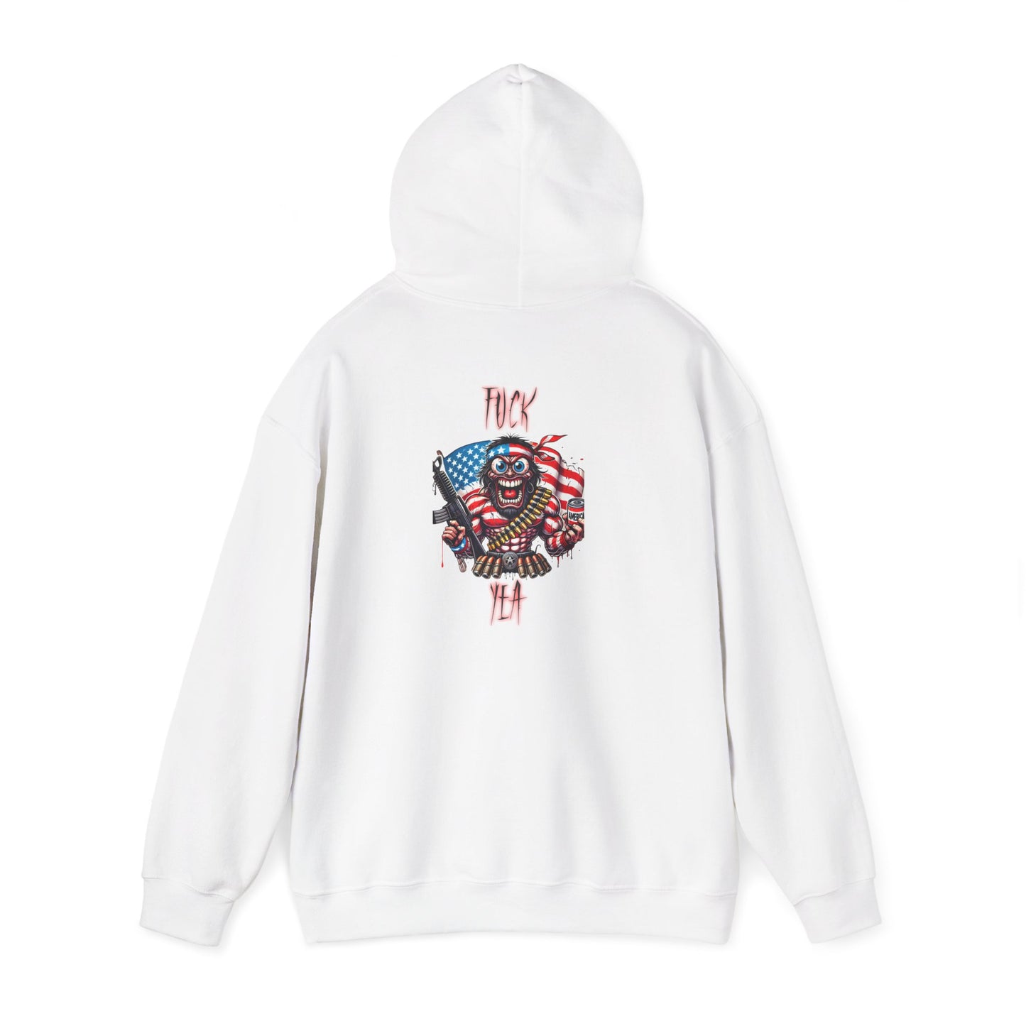 Patriotic Skull & Flag Hoodie – American Eagle Skeleton Graphic Sweatshirt