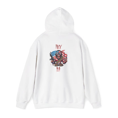 Patriotic Skull & Flag Hoodie – American Eagle Skeleton Graphic Sweatshirt