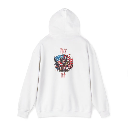 Patriotic Skull & Flag Hoodie – American Eagle Skeleton Graphic Sweatshirt