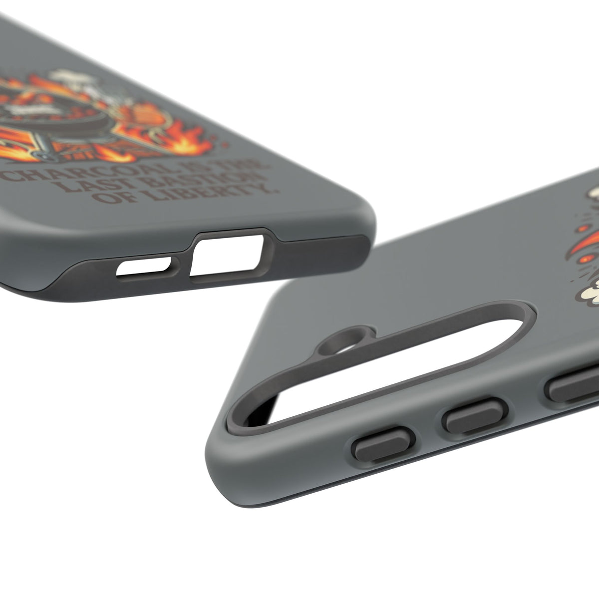 Grilling Phone Case — "Charcoal Is the Last Bastion of Liberty" BBQ Design