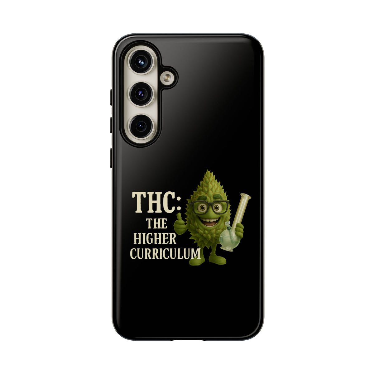 THC The Higher Curriculum Phone Case – Funny Cannabis Nug Cartoon iPhone Case