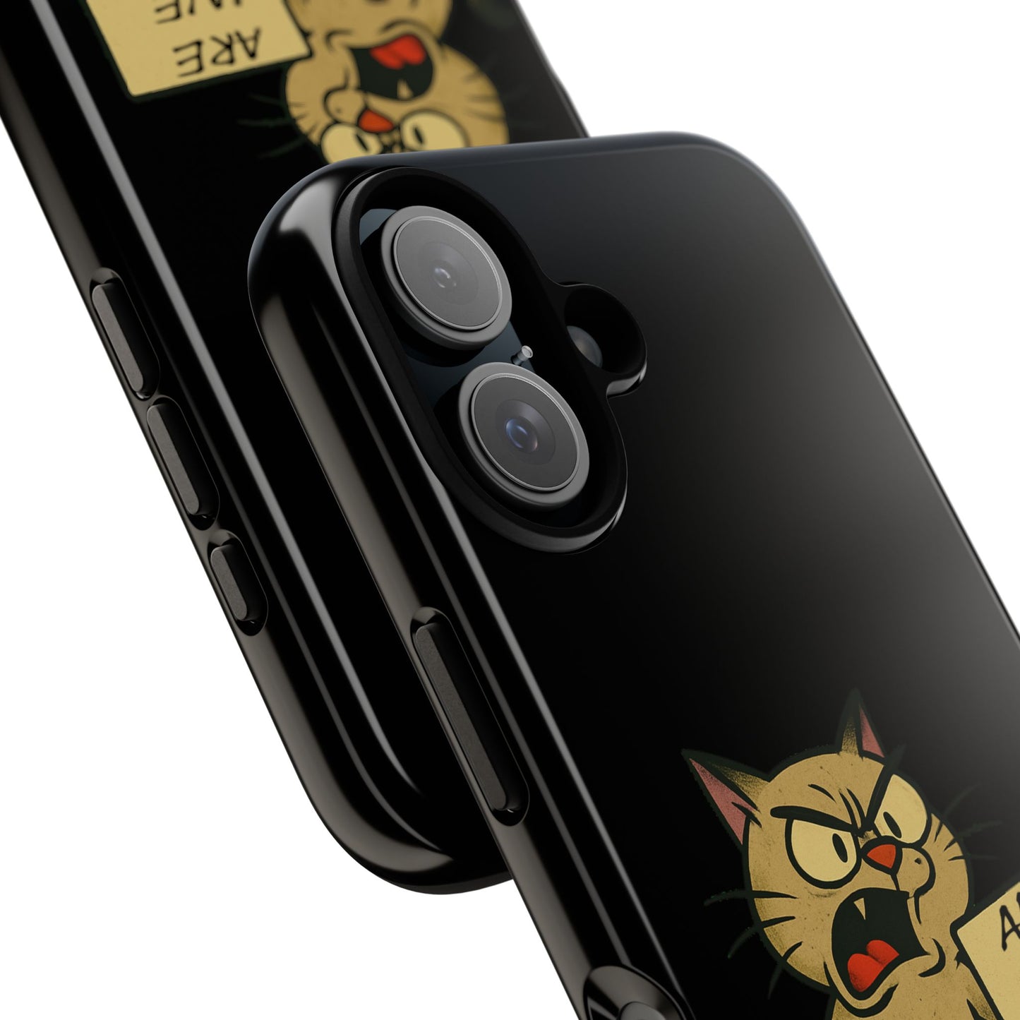 Angry Cat Phone Case — 'Are We Next' Protest Graphic iPhone Case