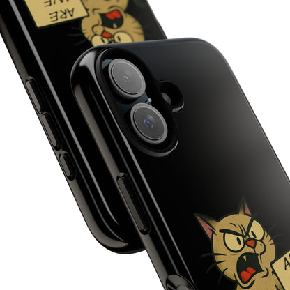 Angry Cat Phone Case — 'Are We Next' Protest Graphic iPhone Case