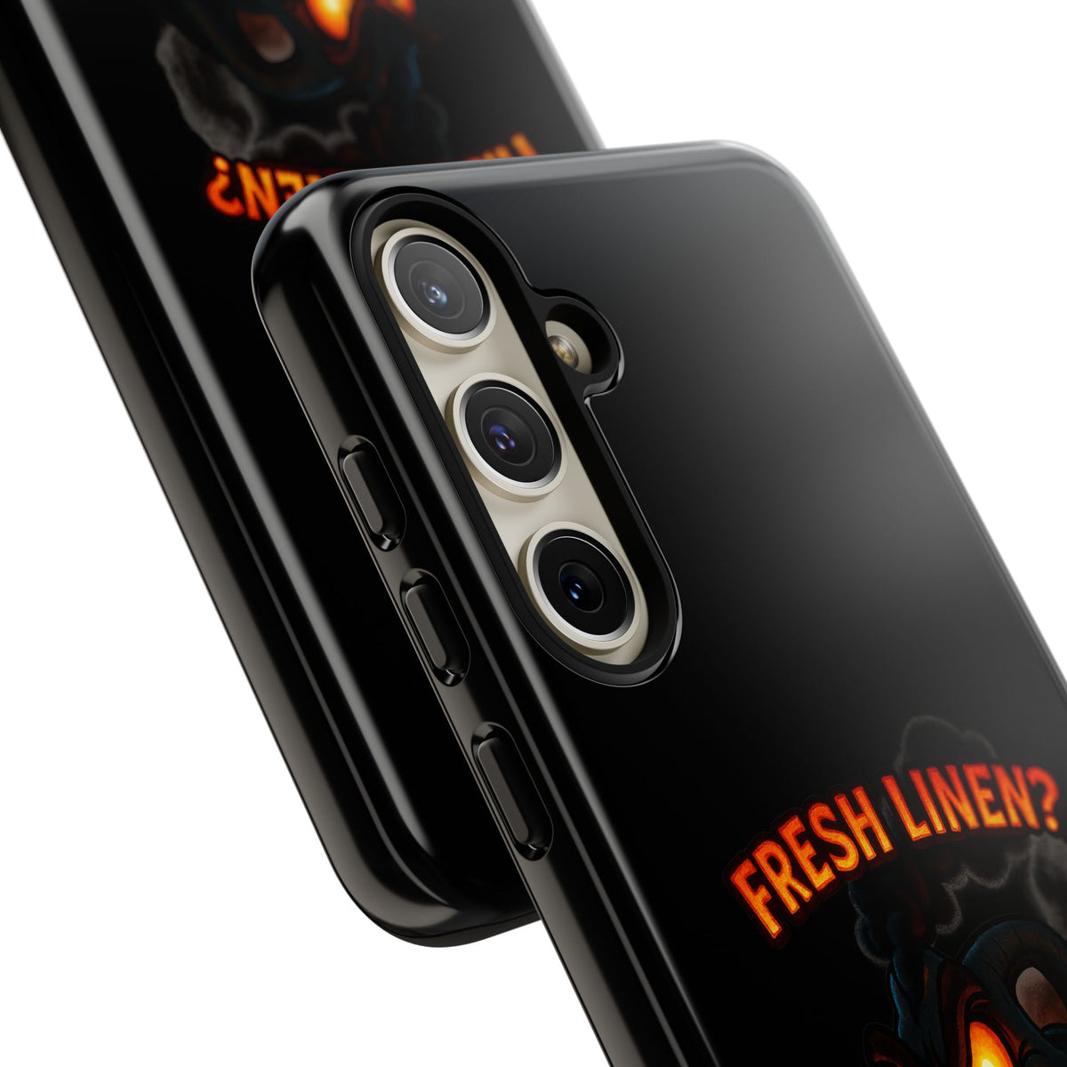 Phone Case — 'Fresh Linen? I Smell Fear.' Spooky Pumpkin Horror Protective Case
