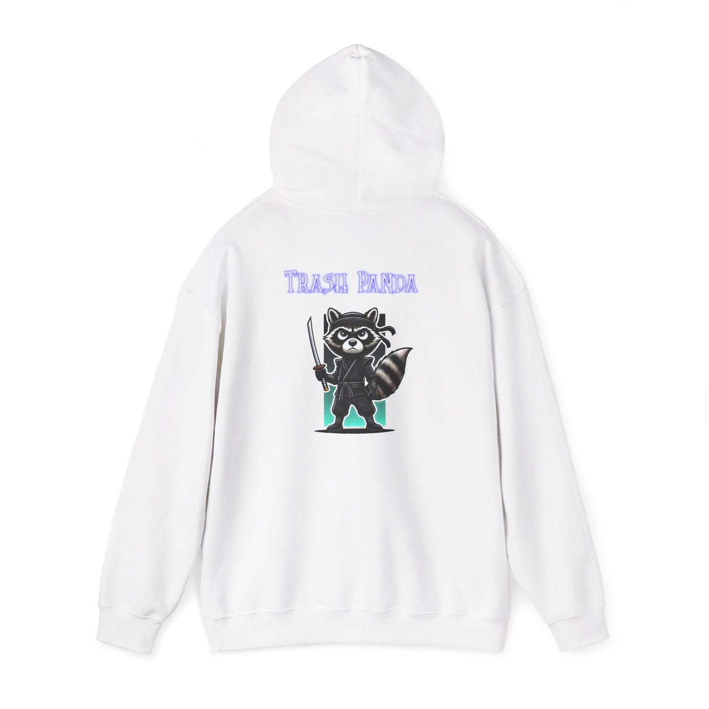 Raccoon Samurai Hoodie — "Trash Panda" Graphic Hooded Sweatshirt