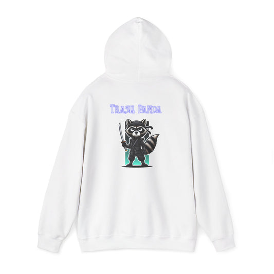 Raccoon Samurai Hoodie — "Trash Panda" Graphic Hooded Sweatshirt