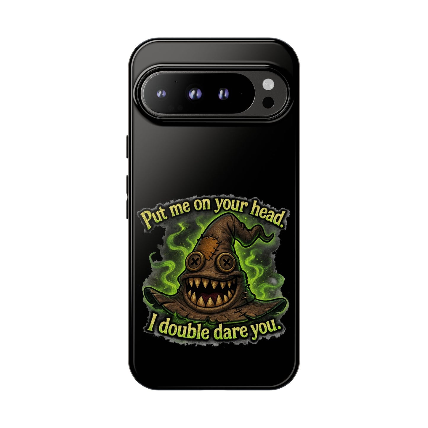 Phone Case — 'Put Me On Your Head, I Double Dare You' Witch Hat Horror Design