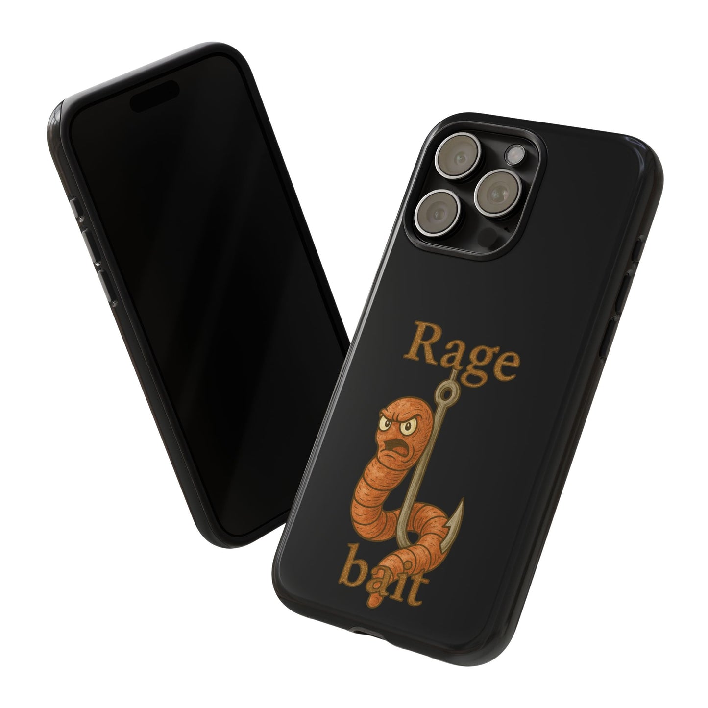 Phone Case — "Rage Bait" Angry Worm Fishing Design