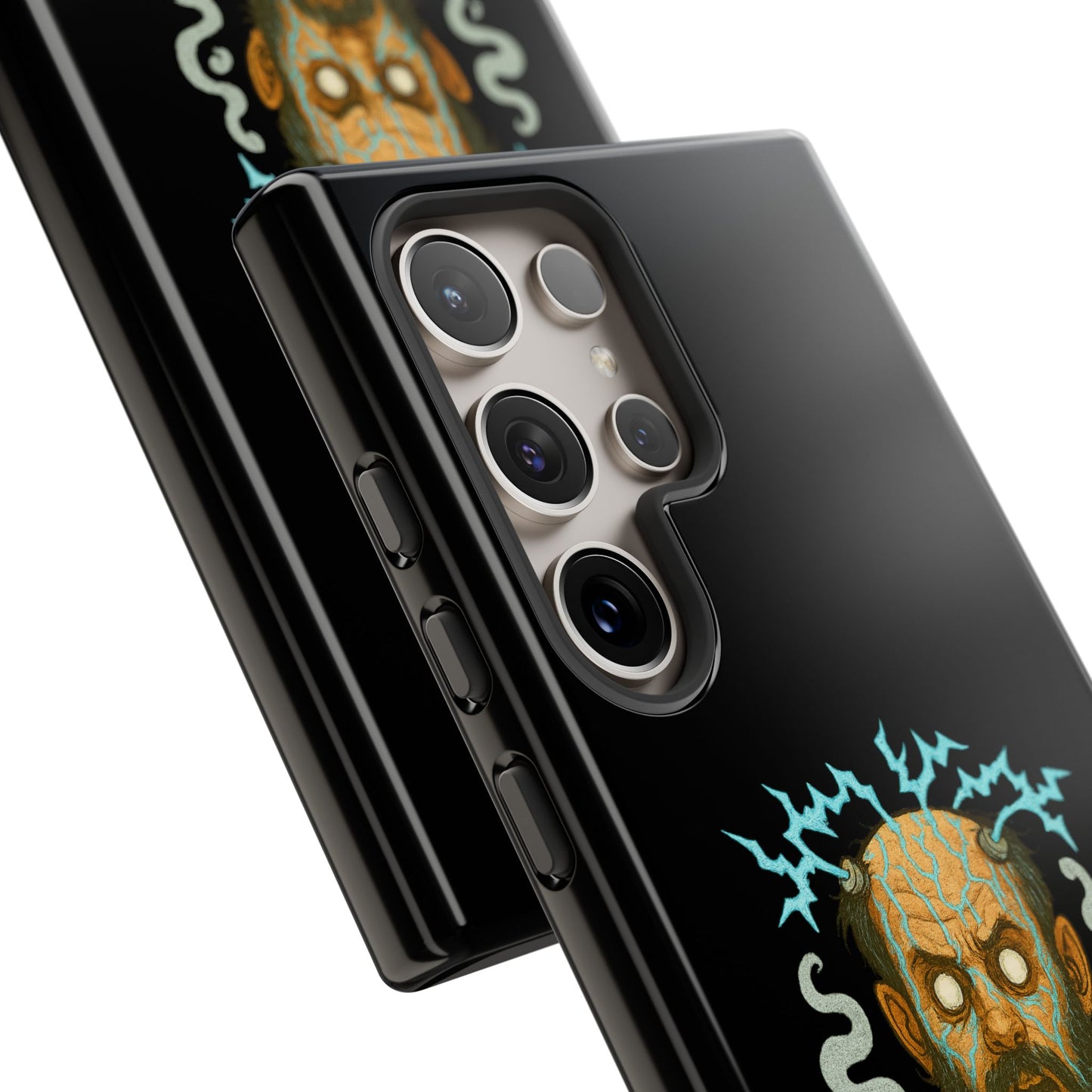 Phone Case — “I’m Not Charged Up… I’m Barely Contained” Electric Horror Design