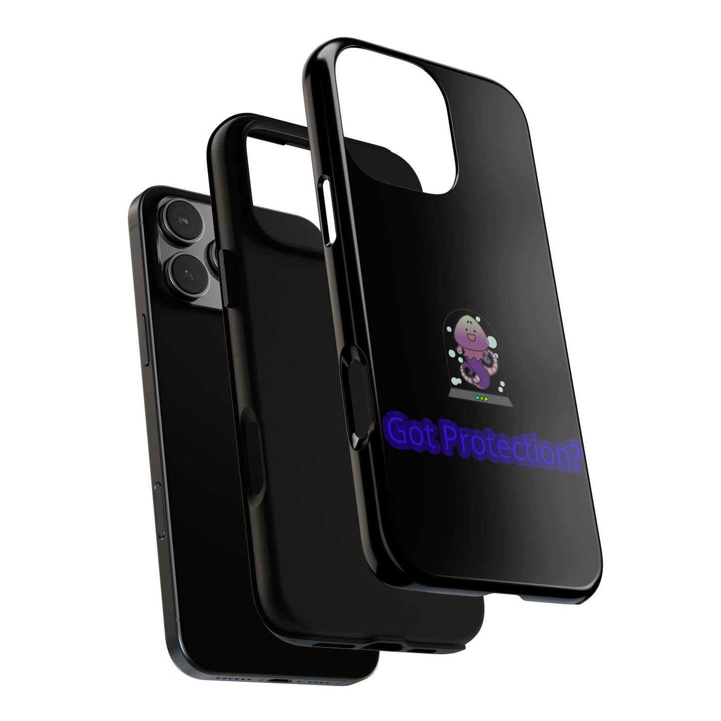 Phone Case — 'Got Protection?' Cute Purple Alien Anti-Shock Protective Cover
