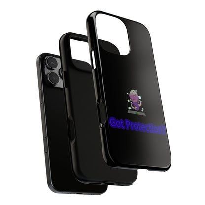 Phone Case — 'Got Protection?' Cute Purple Alien Anti-Shock Protective Cover