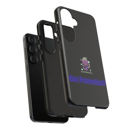 Phone Case — 'Got Protection?' Cute Purple Alien Anti-Shock Protective Cover