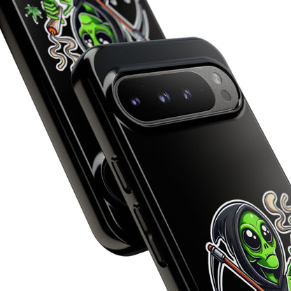 Reaper Alien Phone Case – Cute Grim Reaper Smoking Weed iPhone Case