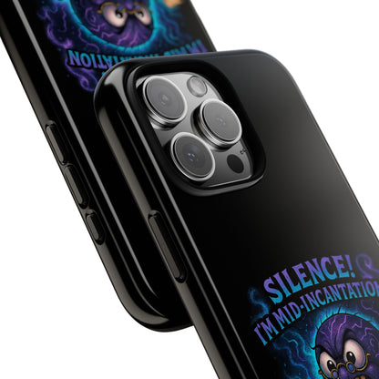 Phone Case — "Silence! I'm Mid-Incantation" Cute Angry Spider Magic Design