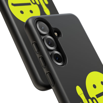 Phone Case — Neon Middle Finger Emoji Graphic