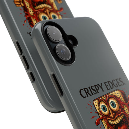 Phone Case — "Crispy Edges. Murder Center." Horror Toast Graphic