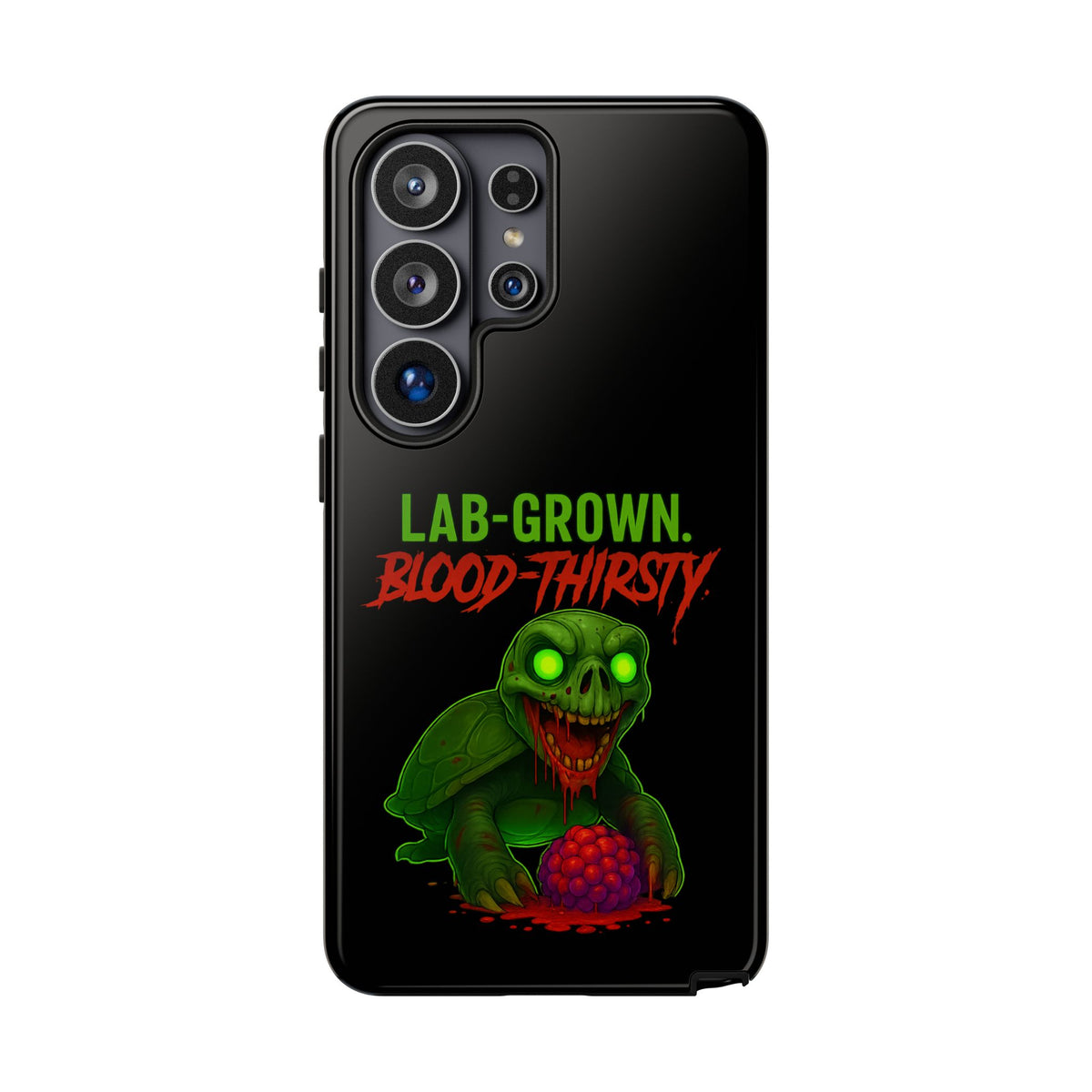 Phone Case — “Lab-Grown. Blood-Thirsty!” Green Monster Horror Design