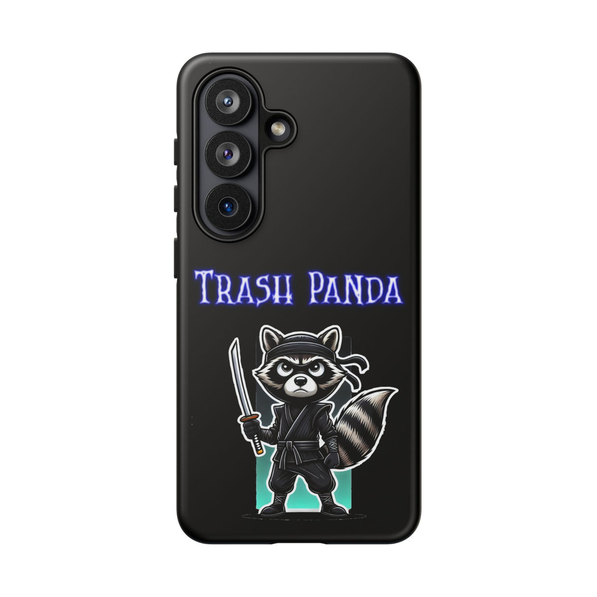 Trash Panda Ninja Phone Case — Cute Raccoon Warrior Protective Case