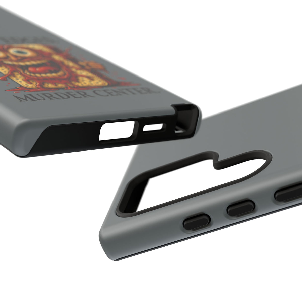 Phone Case — "Crispy Edges. Murder Center." Horror Toast Graphic
