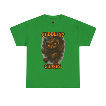 Cuddles? Curses. bear graphic tee | T-Shirt