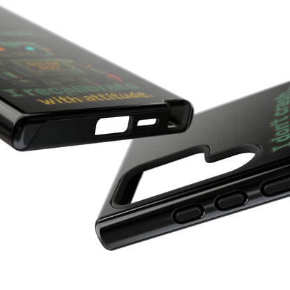 Phone Case — "I Don't Crash... I Recalibrate" Retro Robot Protective Cover