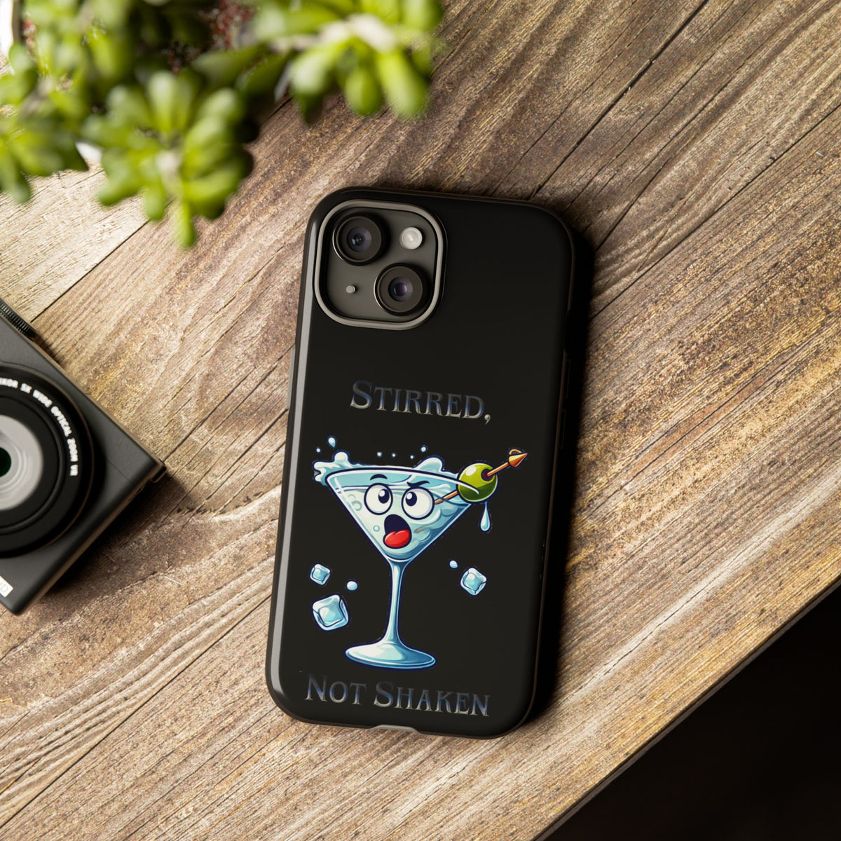 Stirred Not Shaken Phone Case — Funny Martini Cocktail Design