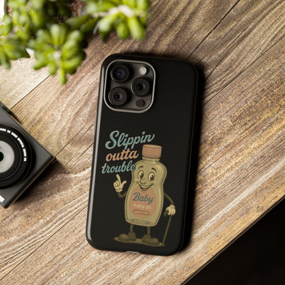 Phone Case — 'Slippin Outta Trouble' Retro Baby Oil Mascot