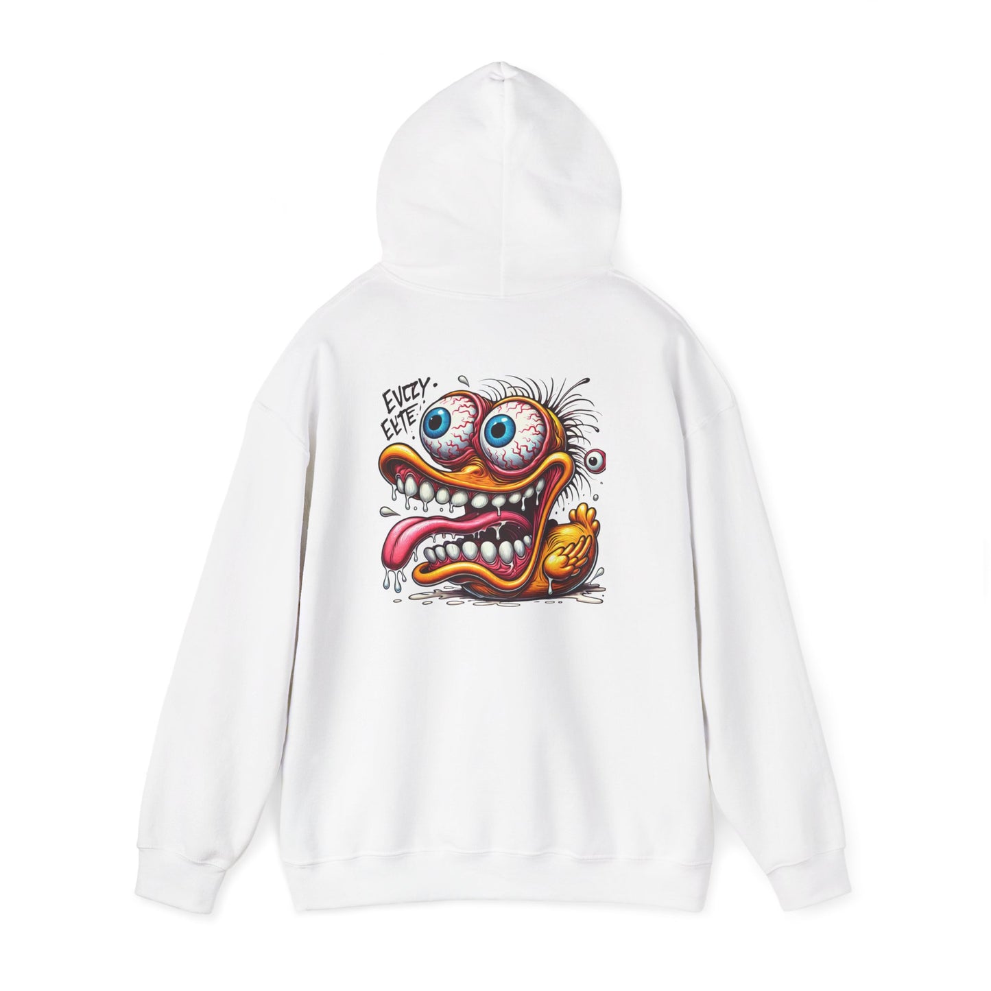 Crazy Cartoon Monster Hoodie - "Every Bite" Retro Hot Rod Art Pullover