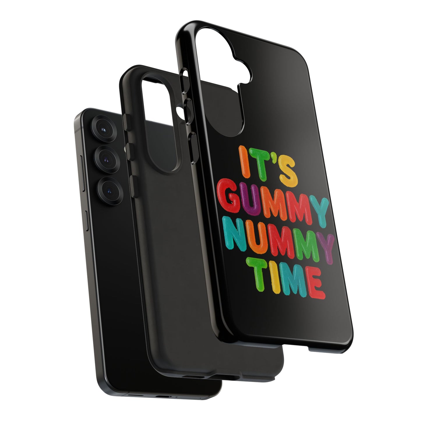 Phone Case — "It's Gummy Nummy Time" Colorful Candy Lettering Protective Case