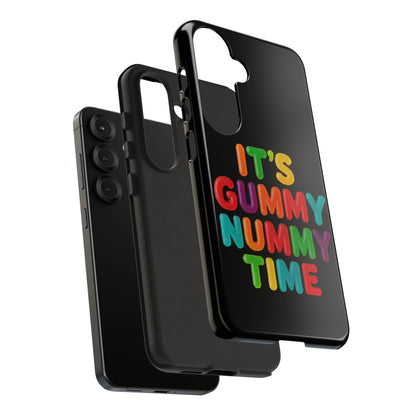 Phone Case — "It's Gummy Nummy Time" Colorful Candy Lettering Protective Case