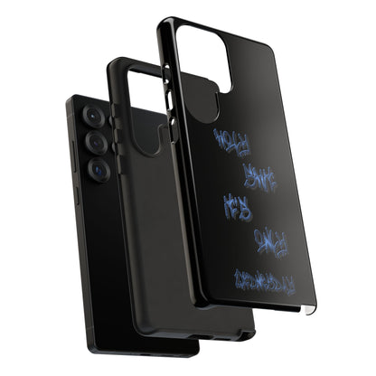 Phone Case — Blue Neon Graffiti "Tough Cases" Protective Cover