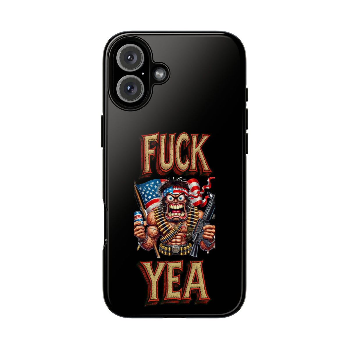 Phone Case — "FUCK YEA" Patriotic Skeleton Soldier Graphic