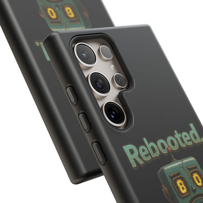 Phone Case — 'Rebooted. Still Awkward.' Retro Robot Protective Cover