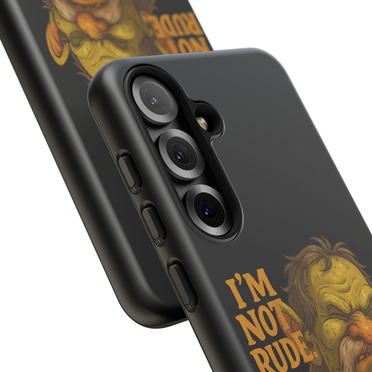 Phone Case — "I'm Not Rude, You're Just Exhausting" Grumpy Goblin Protective Cover