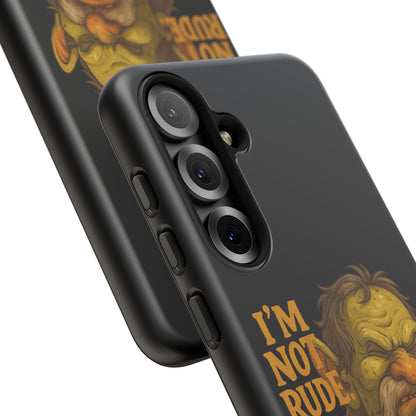 Phone Case — "I'm Not Rude, You're Just Exhausting" Grumpy Goblin Protective Cover