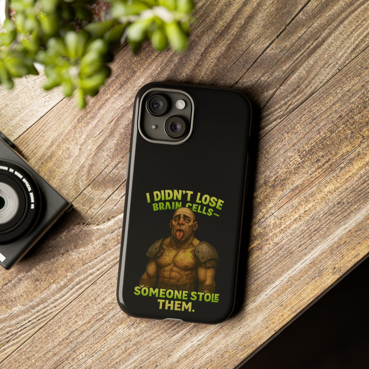 Phone Case — "I Didn't Lose Brain Cells, Someone Stole Them" Funny Zombie Warrior Protective Cover