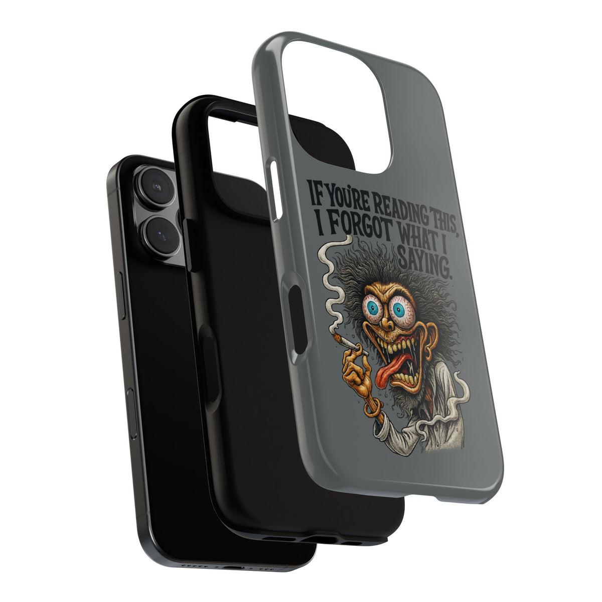 Phone Case — "If You're Reading This I Forgot What I Was Saying" Retro Crazy Cartoon Design