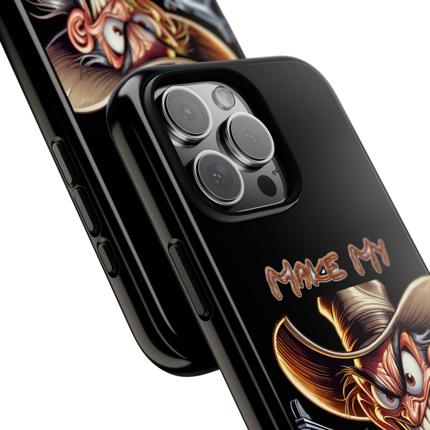 Phone Case - 'Make My Day' Cowboy Revolver Graphic Protective Case
