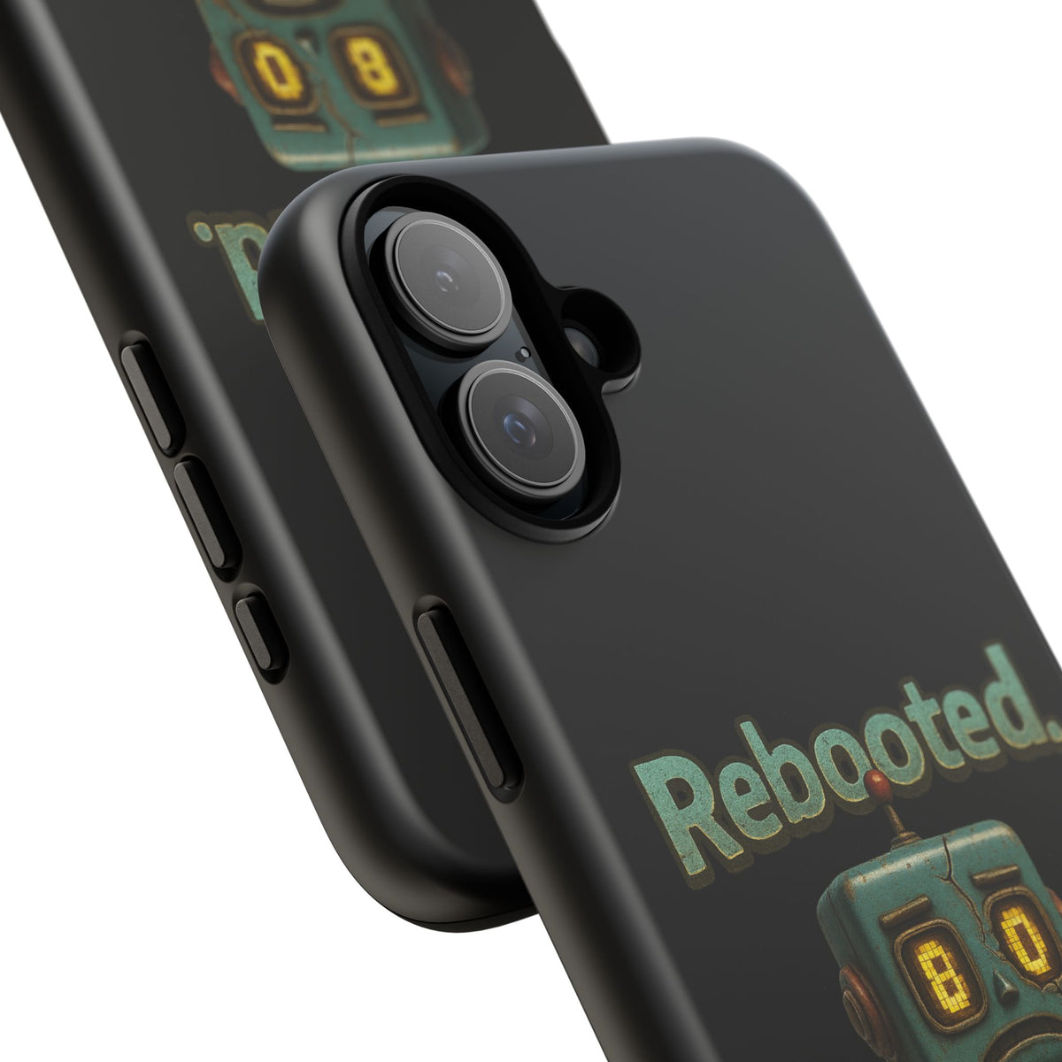 Phone Case — 'Rebooted. Still Awkward.' Retro Robot Protective Cover
