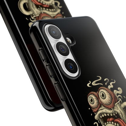 Tough Cases: Retro Hot Coffee Monster Phone Case — Funny 'If Your Mug...' Quote