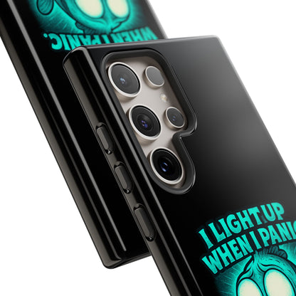 Phone Case — "I Light Up When I Panic" Glow Fish Anxiety Phone Case