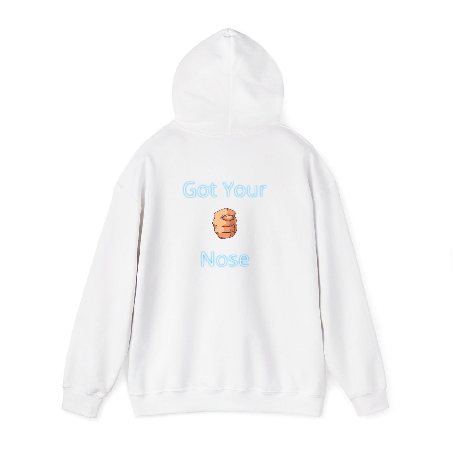 Got Your Nose Hoodie — Playful Baby-Grab Back Print Pullover