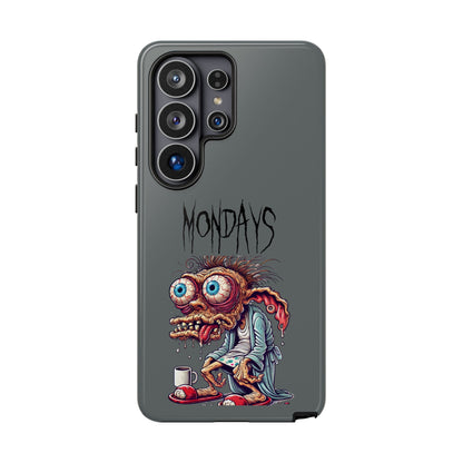 Mondays Zombie Character Phone Case – Funny Groggy Coffee Phone Cover