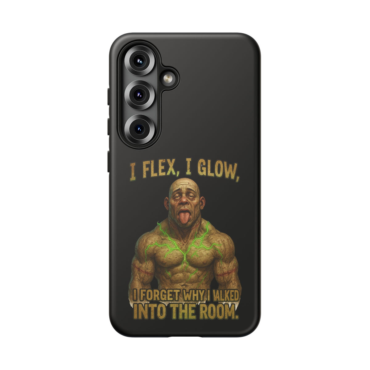 Phone Case — I Flex, I Glow Funny Muscular Guy Phone Cover