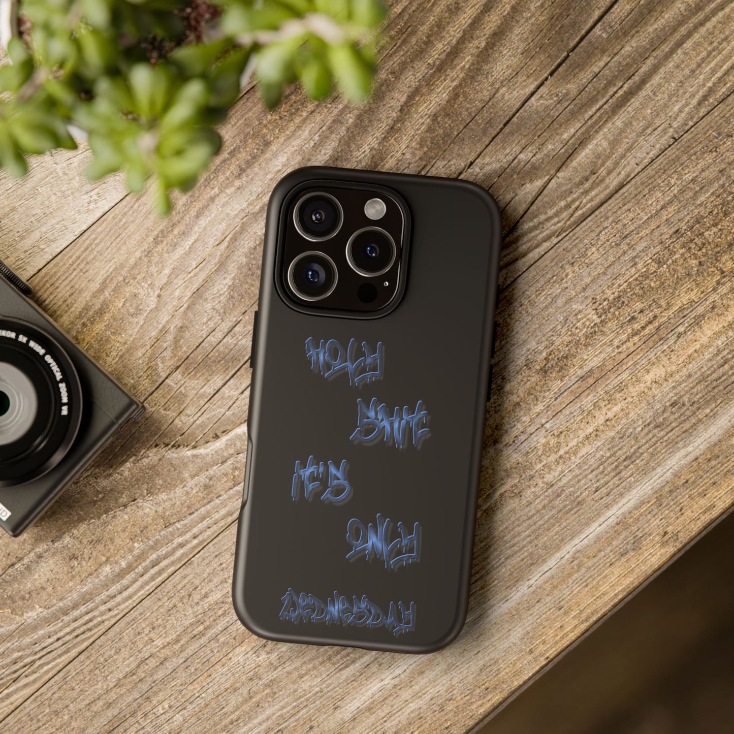 Phone Case — Blue Neon Graffiti "Tough Cases" Protective Cover