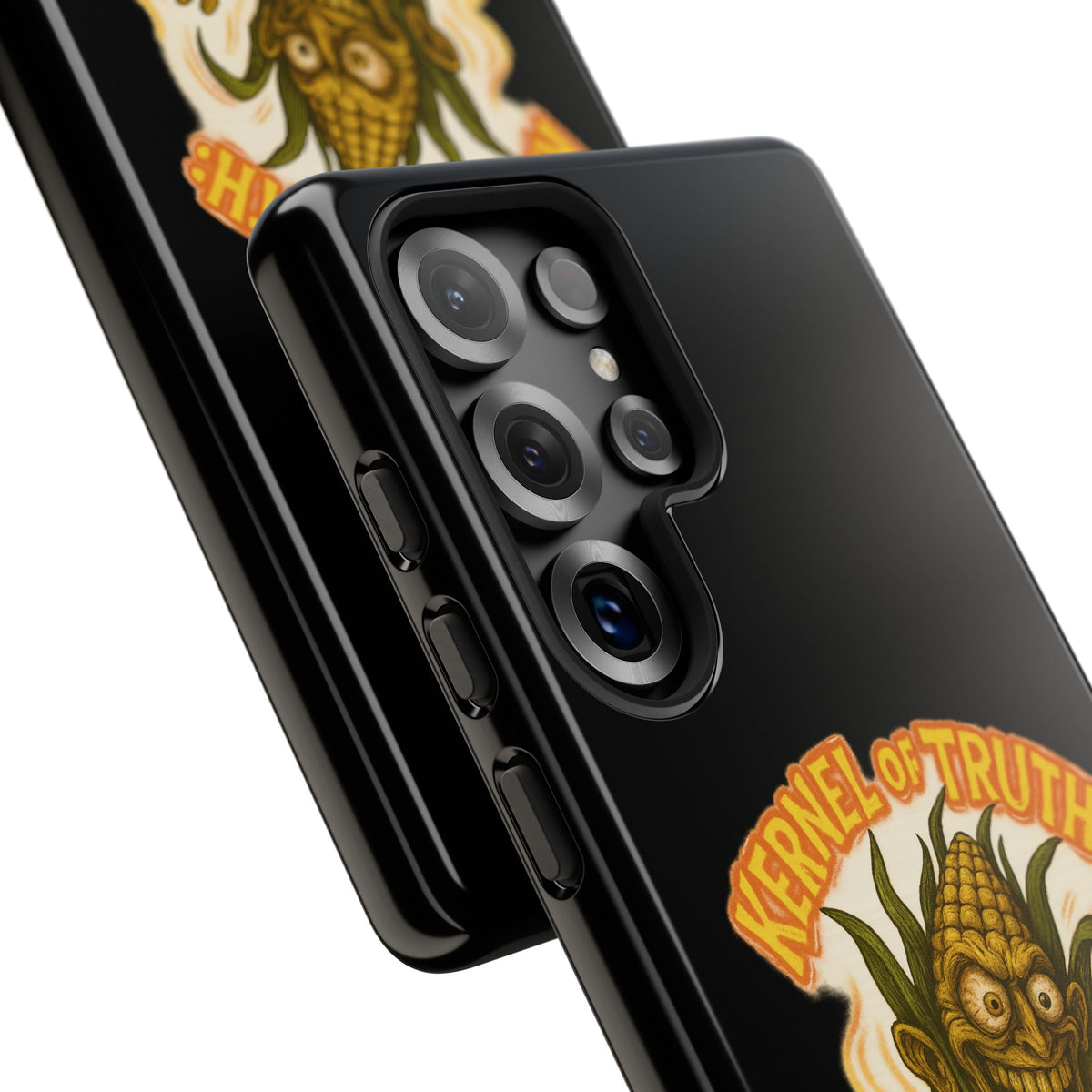 Corny Horror Phone Case - “Kernel of Truth, Completely Insane” Retro Corn Monster