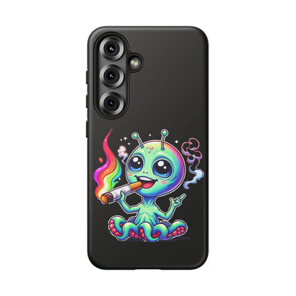 Alien Smoking Rainbow Joint Phone Case — Cute Psychedelic Cannabis iPhone Cover