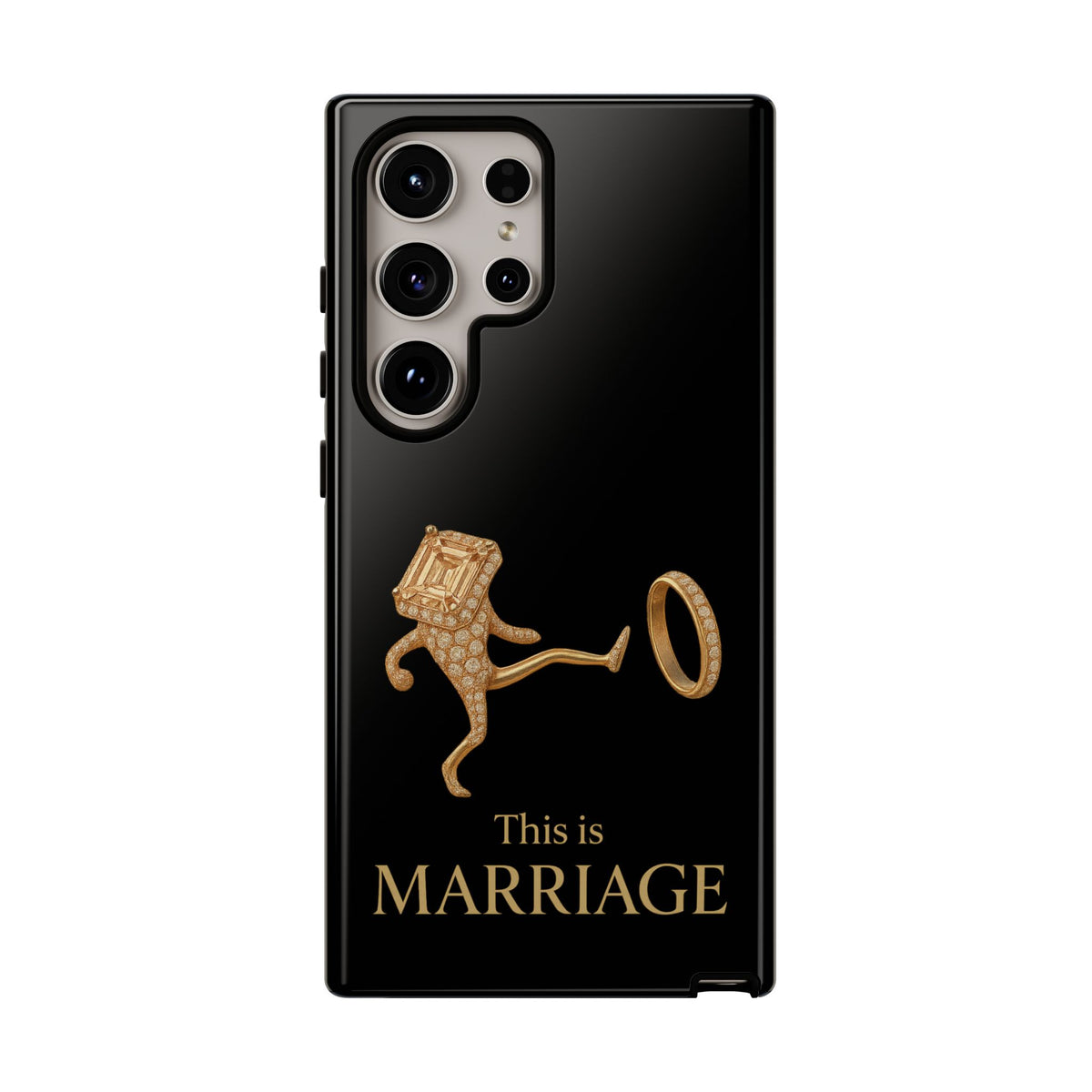 Phone Case - ‘This is Marriage’ Gold Ring Cartoon Design